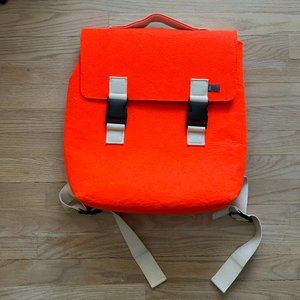 Unique Neon Orange Felt Backpack